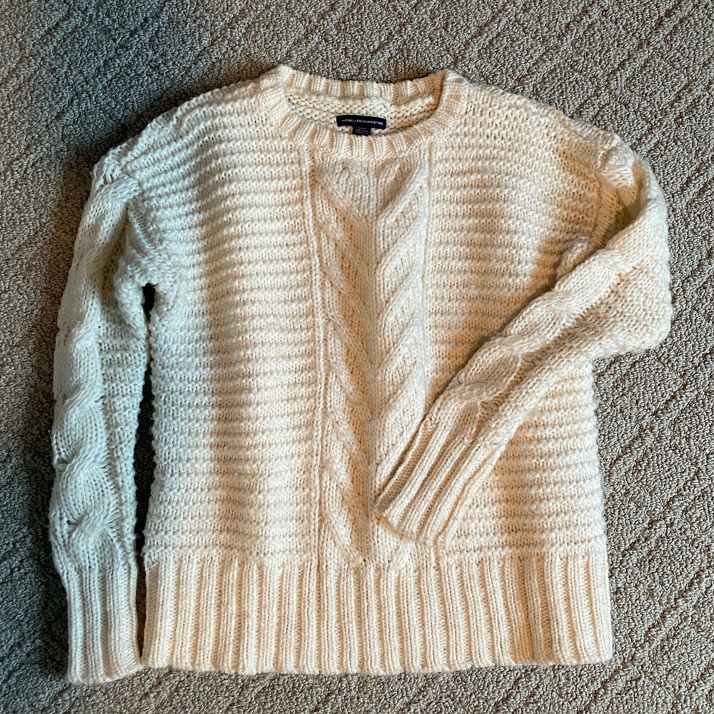 Thick White Sweater